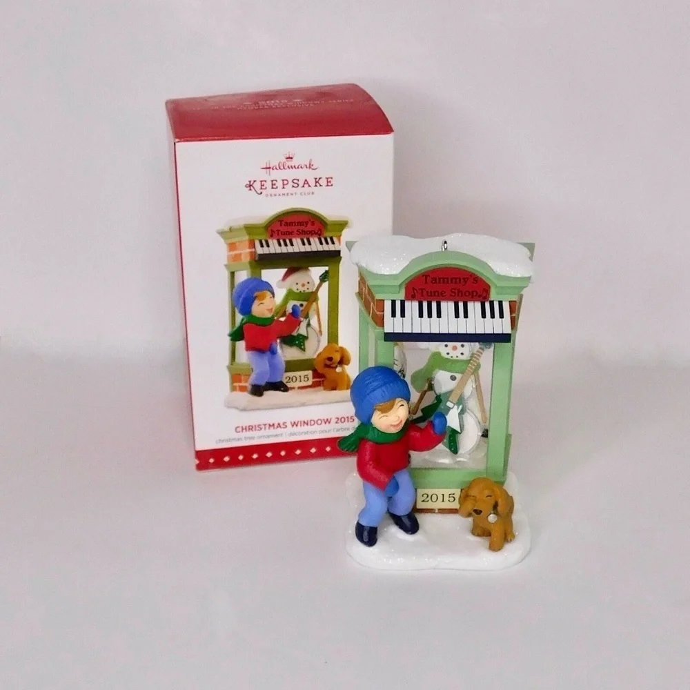 HALLMARK 2015 Keepsake Ornament Club Christmas Window Tammy’s Tune Shop